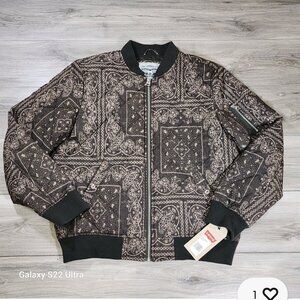 Levi's Jacket Men's Large Olive Green Diamond Quilted Bomber New